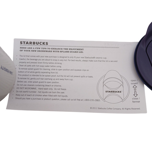 Starbucks UW University of Washington Purple Gold Tumbler Ceramic Mug w/ Lid New - Picture 7 of 10